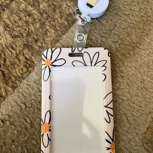 Floral ID Badge Holder with Retractable Clip